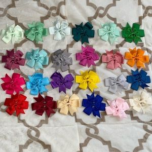 24 new hair bows all colors my baby would never wear them